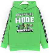 Resim DobaKids Minecraft Adventure Mode Baskılı Unisex Çocuk 2 Ip Hoodie 