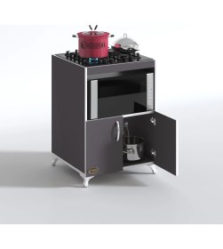 Resim Kenzlife ocak dolabı bade gri 85*60*57 mutfak modül mini fırın ankastre ocak için 