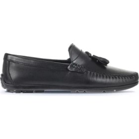 Resim Bueno Shoes Siyah Deri Erkek Loafer 21MA202 