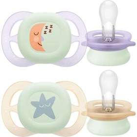Resim Philips Avent Ultra Start Gece Emziği 0-2 Ay Şeffaf 