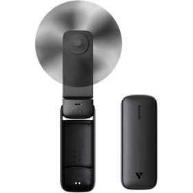 Resim Aecooly Pf01 Katlanabilen Kompakt 3 Kademeli Mini Vantilatör Portatif Soğutucu El Fanı Siyah 