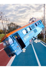 Resim OYUNCAKSAHİLİ Tren Ful Metal Gövde Çekbırak Demir Lokomotif Tramway Ön Vagon Gerçekçi Farklı ışıklı Sesli 