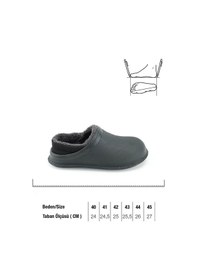 Resim Gezer 15336 Eva İçi Peluşlu Sessiz Taban Erkek Kışlık Ev Terliği Gri 