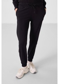 Resim Siyah O Yaka Basic Oversize Kadın Eşofman Tunik Takım - 95347 Siyah 