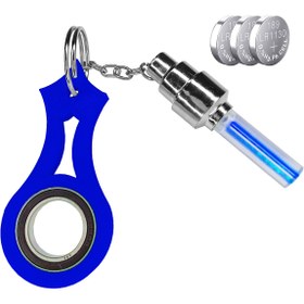 Resim Afra Tedarik Anahtarlık Işıklı Rulmanlı Mavi Keyrambit Işığı 3 Pil Hediye 01 Karambit Hareket Sensörlü Flaş 