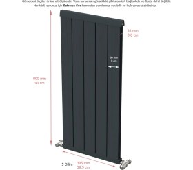 Resim Aeon Radyatör Panel 900 Antrasit 