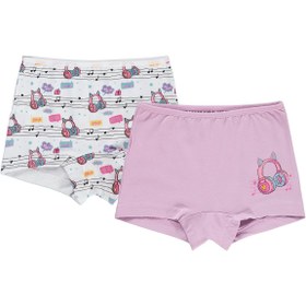 Resim Civil Girls Music 2-10 Yaş Kız Çocuk 2'li Boxer - Standart / 2-3 Yaş 