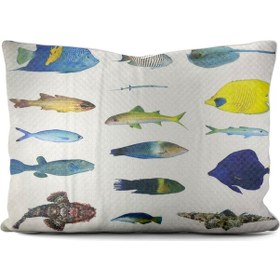 Resim Paradero Tropikal Balıklar Büyük Yastık Kılıfı 