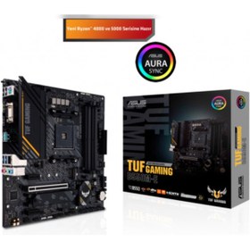 Resim ASUS TUF GAMING B550M-E, 4xDDR4, 2x M.2, D-SUB, HDMI, DP, AM4 Soket Anakart 