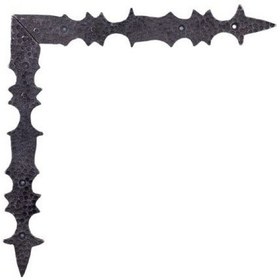 Resim Prinç Döküm Antik Siyah Rustik Eskitme, Ferforje Tipi Osmanlı Tarzı Kapı İçin Gönye Süs Hft11023 