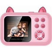 Resim S6 2,4 İnç Ekran Lovely Kids Çift Lensli Dijital Kamera Anında Fotoğraf Baskı Makinesi 