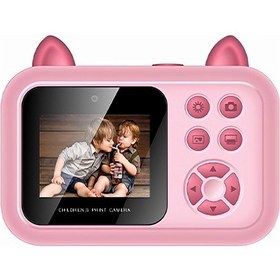 Resim S6 2,4 İnç Ekran Lovely Kids Çift Lensli Dijital Kamera Anında Fotoğraf Baskı Makinesi 