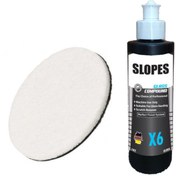 Resim Slopes X6 Glass Compound Çizik Giderici Cam Pastası 250ml+ Keçe S 
