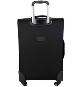Resim Bagacar Ultra Hafif Körüklü Kumaş 3 Lü Valiz Seti Siyah 
