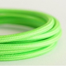 Resim ekiLamp Yeşil Renkli Dekoratif Örgülü Sargı Kablo 2x0,50 mm 5 m 