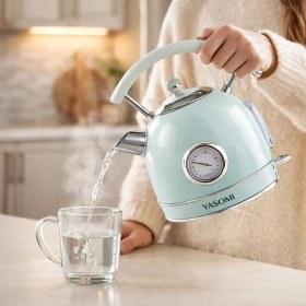 Resim Yasomi Retro Kahvaltı Seti Su Isıtıcı Kettle + Smoothie Blender + Ekmek Kızartma Makinesi (Yeşil) 