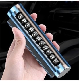 Resim Novahub Gümüş Araba Geçici Park Kartı Döndür Telefon Numarası Plaka Alüminyum Çıkartmalar Araba-styling Oto Aksesuarları Park Durdurma 