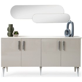 Resim Hazal Mdf Konsol Ve Ayna Gri 