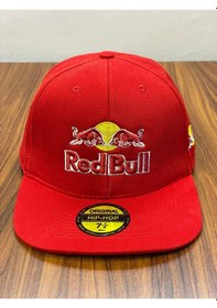 Resim Hamze Red Bull Nakışlı Hip Hop Snapback Rapper Basket Cap Şapka Kırmızı 