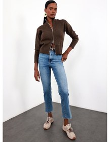 Resim Mavi Yüksek Bel Slim Fit Likralı Jean Mavi 