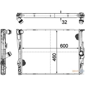 Resim BEHR Cr 1089 000p 17117559273 Bmw Tüm Araçlar Su Radyatörü E-81/87/90/91 (MEKANİK) N-43/45/46/52 