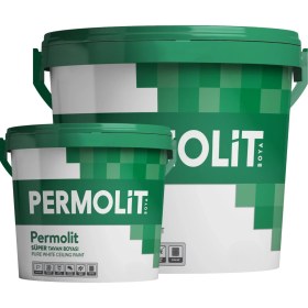 Resim Permolit Süper Tavan Boyası Beyaz 3,5 kg - 10 kg - 17,5 kg | Yüksek Örtücülük ve Kapatıcılık, Su Bazlı Basınçlı Tavan Boyası 