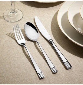 Resim Nehir Didim 36 Parça Çatal Kaşık Bıçak Takımı - Çatal Kaşık Bıçak Seti 18/10 Paslanmaz Çelik Gümüş 