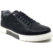 Resim Luis Figo Hakiki Deri Ortopedik Erkek Rahat Günlük Büyük Numara Sneaker Ayakkabı 45-48 Siyah 