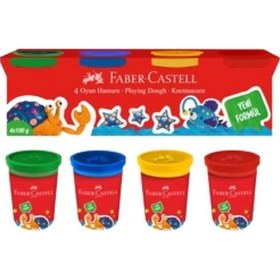 Resim Faber-Castell 4 Renkli Oyun Hamuru Yeni Formül 1 Adet 