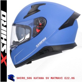 Resim Shiro Shıro 4150 S06 Kask Ff Katana M 5758 Matmavi(Gözlüklü) 