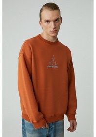 Resim Grimelange Mınty Erkek Yuvarlak Yaka 3 İplik Turuncu Sweatshirt Turuncu 