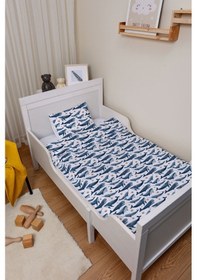 Resim Organik Park Yatak Nevresim Takımı 80x120 - Balina Masalı 
