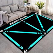 Resim 1 adet Eğlenceli Tasarım Futbol Antrenman Matı, Kaymaz Yumuşak Polyester Halı İç Mekan Kullanımı İçin, Makinede Yıkanabilir Dayanıklı Halı Oturma Odası, Yatak Odası Dekoru, Beceri Geliştirme İçin Çok Amaçlı Nefes Alan Mat 