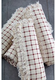 Resim Buldan Işi Bordo Renk Çekyat-Koltuk Örtüsü 180 x 180 