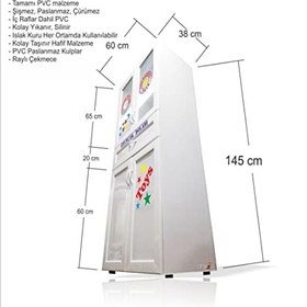 Resim M3 Decorium Hafif Tehlikesiz Plastik Kolay Taşınan Temizlenen Yıkanan Çocuk Oyuncak Eşya Çamaşır Dolabı Dolap 