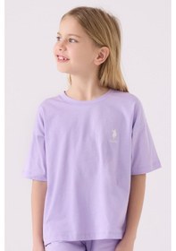 Resim U.S. Polo Assn. U.s. Polo Assn Kız Çocuk Mor Bermuda Takım Us1848-c-v27 Mor 