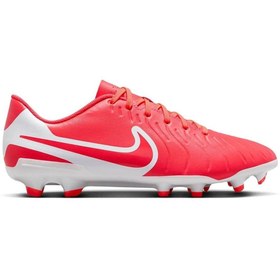 Resim Nike Genç Çim Zemin Kramponu Jr Tiempo Legend 10 Club Fg/Mg (DAR KALIP) Kırmızı 