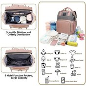 Resim Luckydog Chuangyinshop Lamroro Siyah Bebek Bezi Çantası, Alt Değiştirme Pedi & Anahtar Askılı Seyahat Sırt Çantası Siyah Siyah 