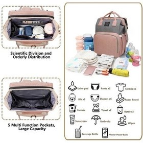 Resim Luckydog Chuangyinshop Lamroro Siyah Bebek Bezi Çantası, Alt Değiştirme Pedi & Anahtar Askılı Seyahat Sırt Çantası Siyah Siyah 