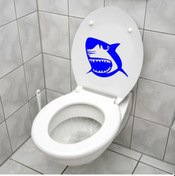 Resim Köpek Balığı Jaws Klozet Banyo Sticker 