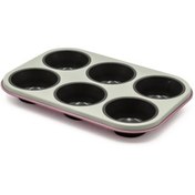 Resim Aryıldız 6'lı Muffin Kalıbı Koyu Pembe 
