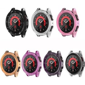 Resim Samsung Galaxy Uyumlu Watch5 Pro İçin 45mm Tam Kapsama Tpu Galvanik Saat Kılıfı Gümüş 