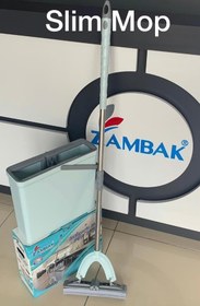 Resim Microfiber Kelebek Paspas Süngerli PVA Slim Mop Kovada Sıkmalı Full Otomatik İnce Kovalı Set 