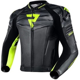 Resim Rebelhorn Vandal Deri Motosiklet Montu 65800 Sarı Siyah 