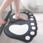 Resim Kaymaz Banyo Paspası, Kalınlı Dürdüzlü Biçim, Yumuş Flanel, Elle Yıkama, Karikatür Desen, Alçak Pile, Polyester, PVC Arka, Ev Banyo Dekorasyonu için 