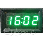 Resim Yeşil 2v/24v Araç Elektronik Dijital Saat Araba Kamyon Gösterge Paneli Zaman Saati Saat 