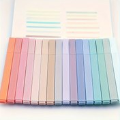 Resim Kürek Ucu Tasarımlı 12 Pastel Floresan Kalem, Delici Olmayan ve Bulanıklaşmayan, Günlükler, Okullar ve Ofis Malzemeleri için Uygun - Mükemmel Paskalya Hediyesi 