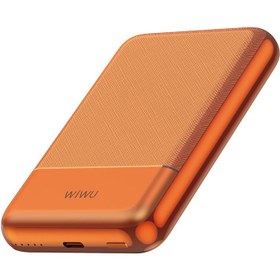 Resim Wiwu Wi-P089 LED Işık Göstergeli PD 20W Kablosuz Powerbank 10.000mAh 15W - Turuncu 