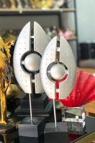 Resim 2 Li Göz Biblo Heykel Özel Tasarım Obje GÜMÜŞ 