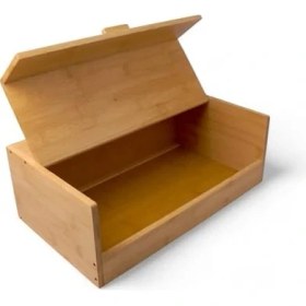 Resim Aesco Bambu Ekmek Kutusu Ekmek Dolabı, Ekmek Sepeti Sandığı, Ekmeklik, Çok Amaçlı Bambu Kutu (34CM 19.5cm 14CM) 